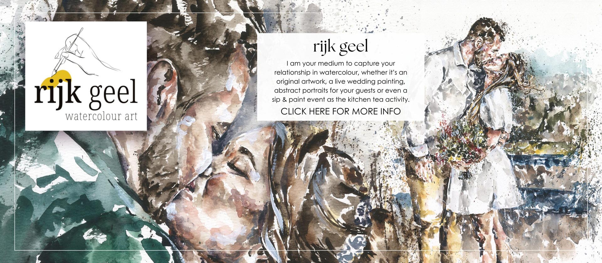 Wedding Painting Rijk geel water colour