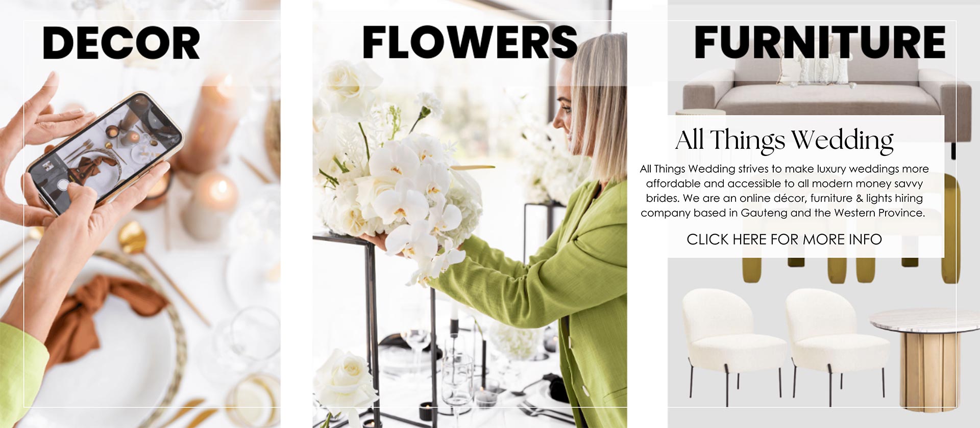 Wedding Decor Flowers Furnature Supplier All Things