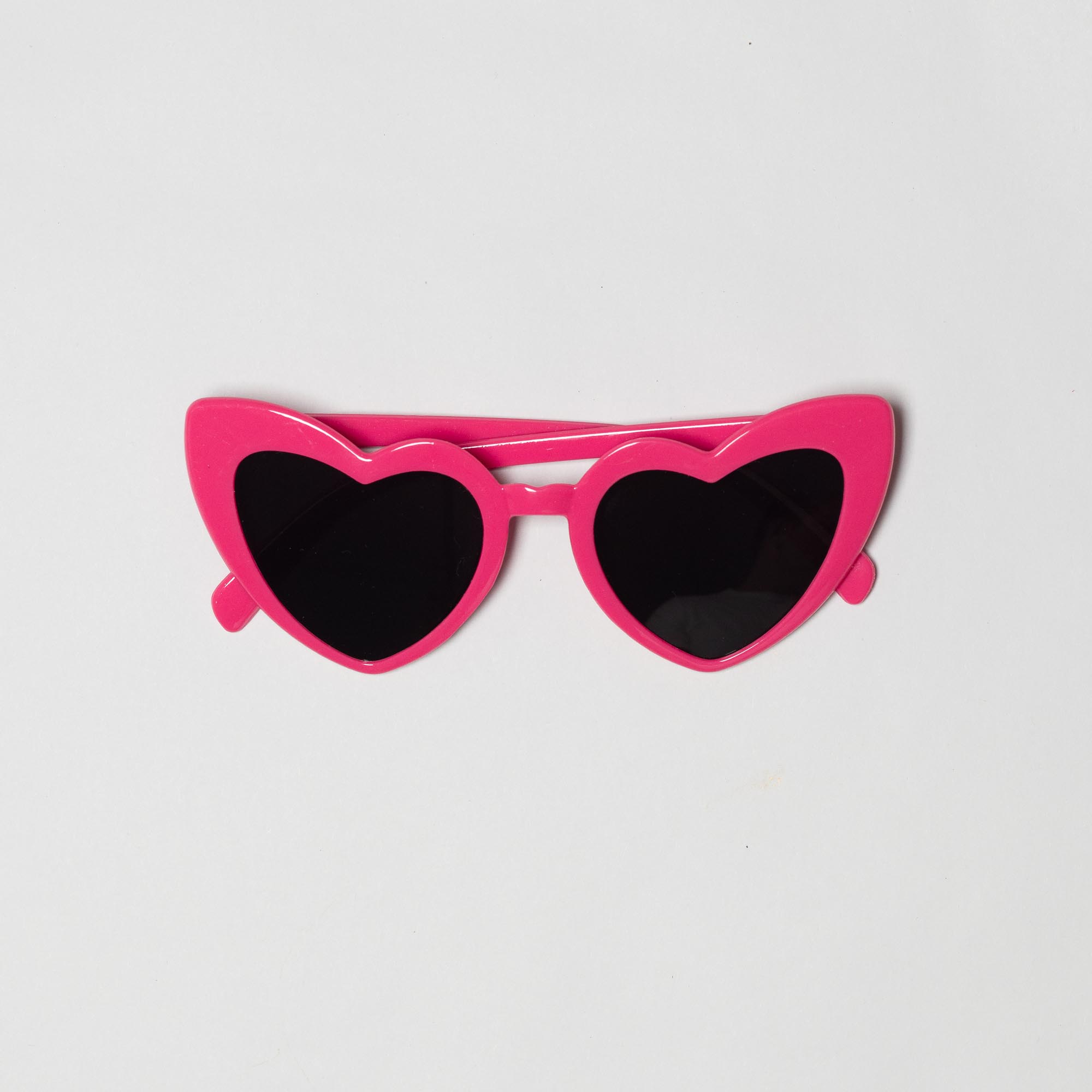 Dark Pink Heart Glasses