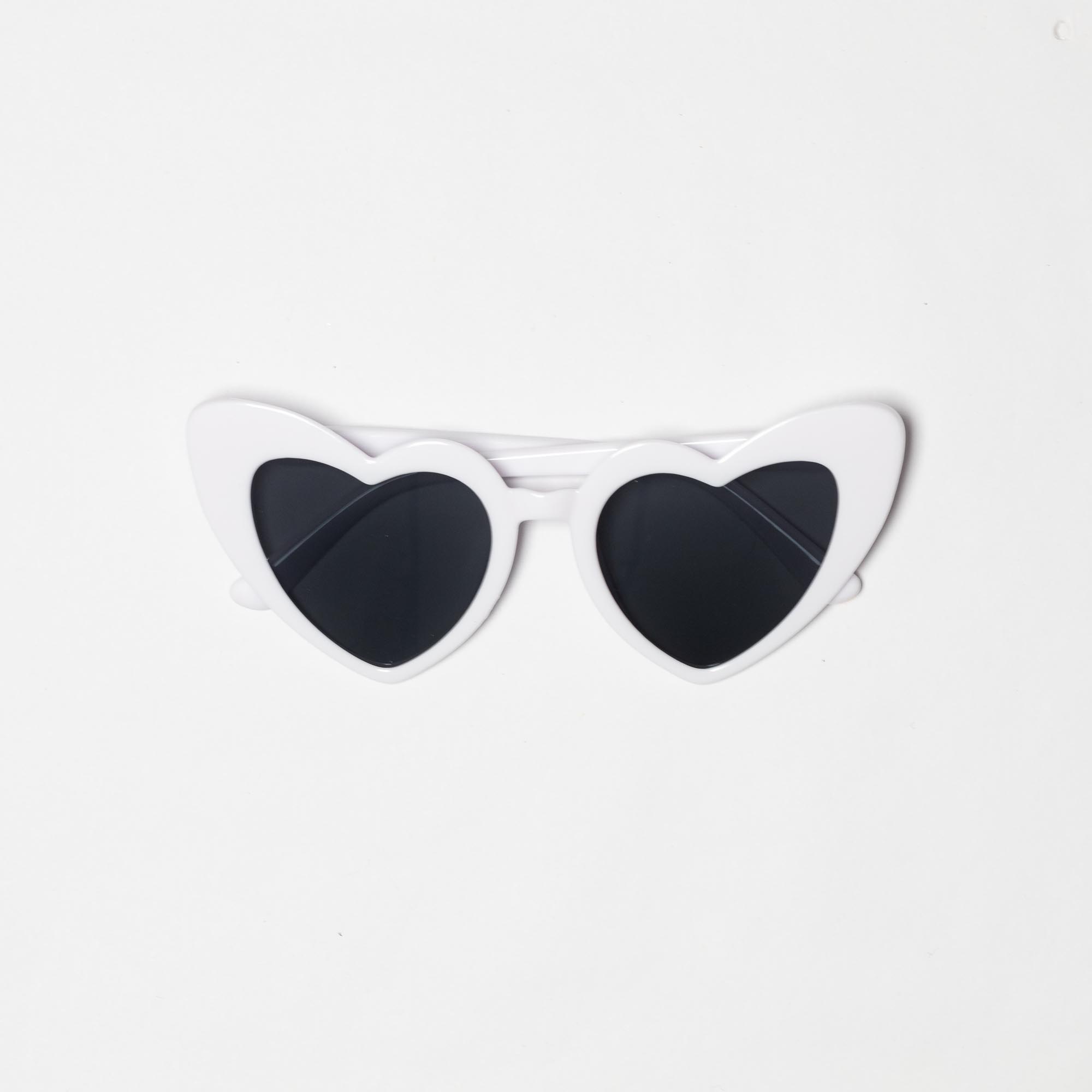 White Heart Glasses
