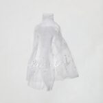 White ride to be ribbon veil