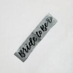 Bride to be silver black sash